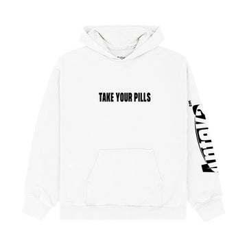 Take Your Pills Hoodie White